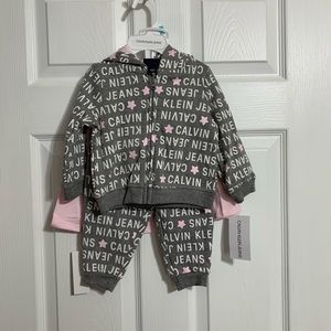 NWT Infant 3 piece Calvin Klein outfit